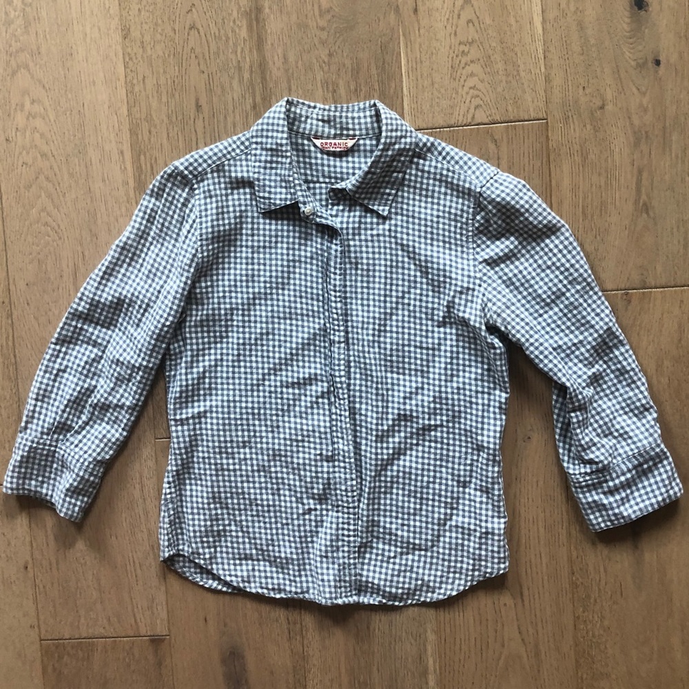 Rare Organic by John Patrick cotton checkered top